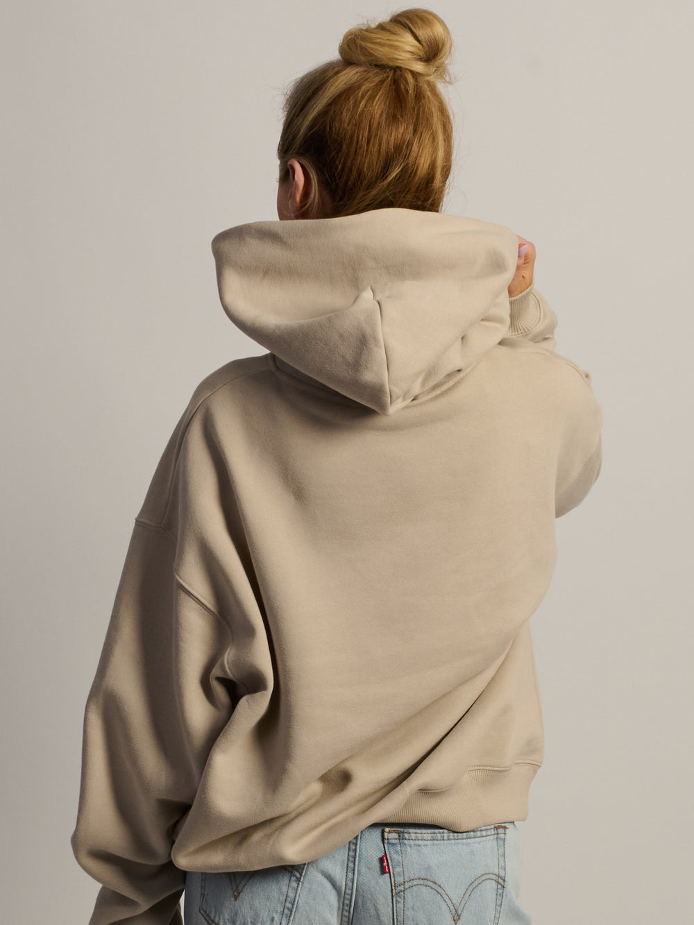 NIKE STDO FLEECE OVERSIZED PULL OVER HOODIE - CRÈME