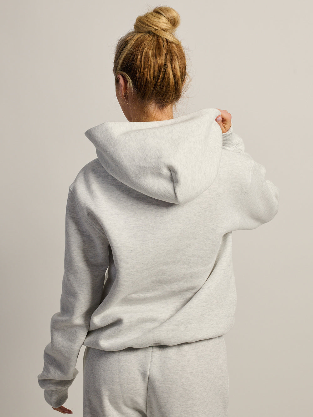NIKE STDO FLEECE PULL OVER HOODIE - HEATHER GREY