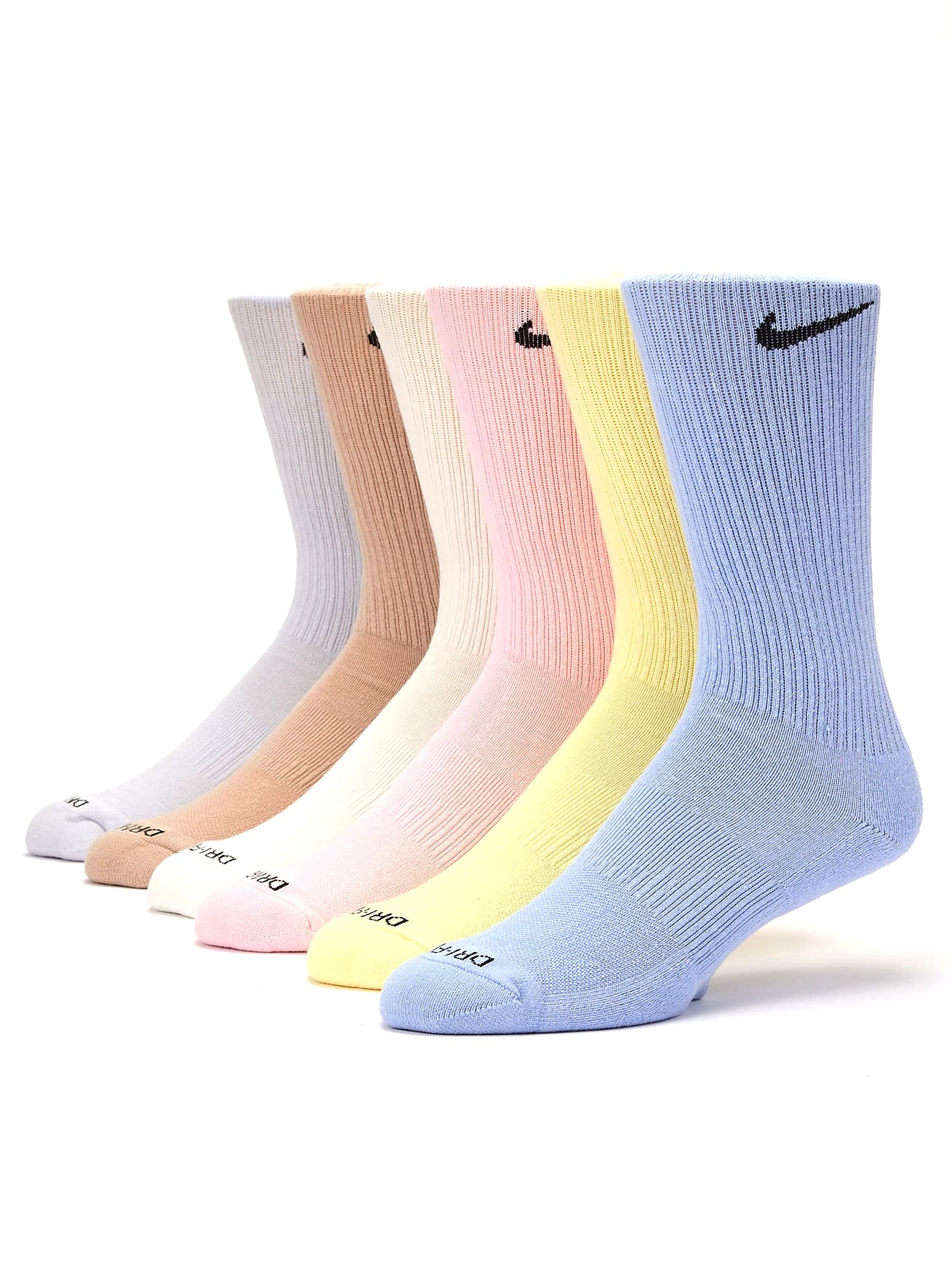 NIKE EVERYDAY PLUS CUSHIONED DRI FIT SOCKS 6 PACK