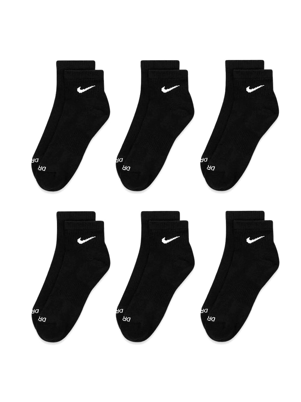 Nike DRI-FIT Everyday Plus Cushion Crew Socks White (6 Pack)