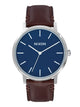 NIXON NIXON PORTER LEATHER - NAVY/BROWN WATCH - CLEARANCE - Boathouse