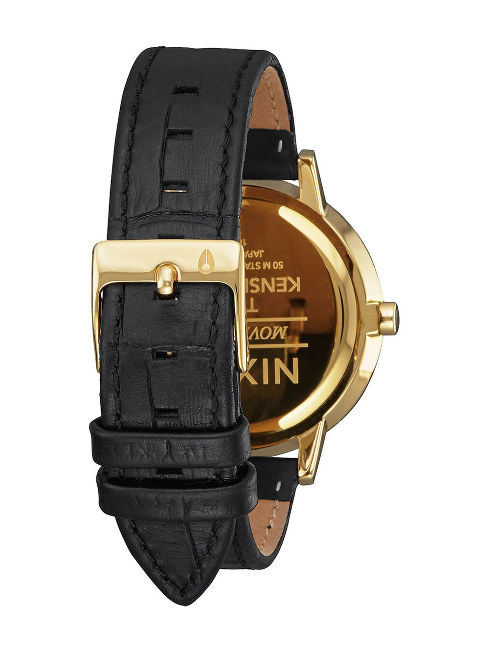 NIXON KENSINGTON LEATHER - GOLD/BLACK/WHT WATCH - CLEARANCE