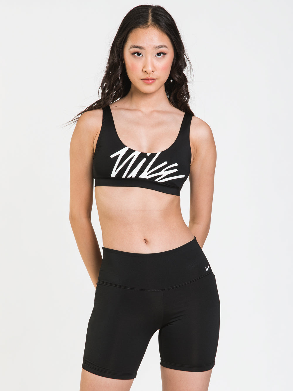 NIKE MULTI LOGO SCOOP NECK BIKINI TOP - CLEARANCE