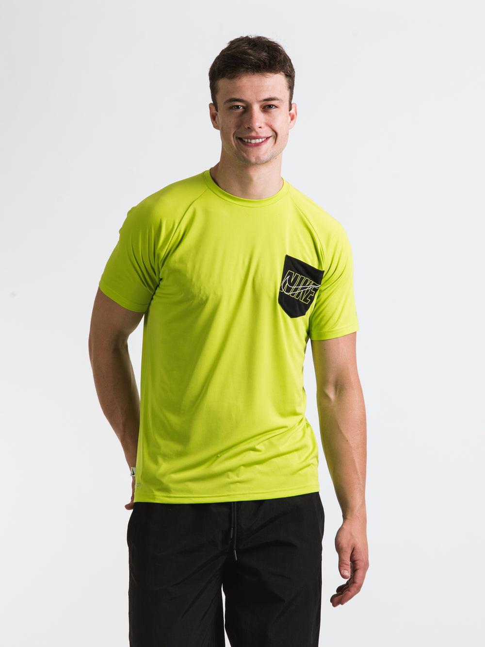 NIKE OUTLINE LOGO SHORT SLEEVE HYDROGUARD - CLEARANCE