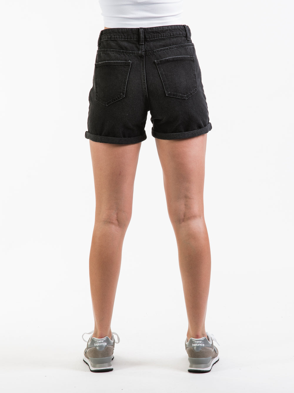 NOISY MAY SMILEY NORMAL WAIST DISTRESSED SHORT - CLEARANCE