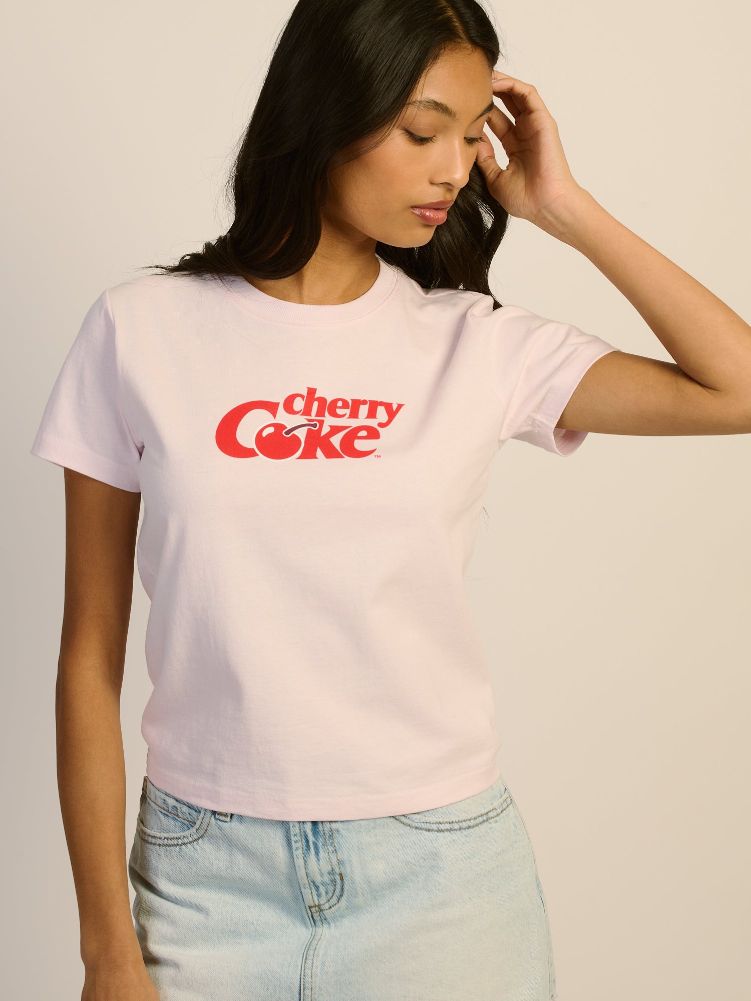 TEE-SHIRT BOXY ROSE CHERRY COKE