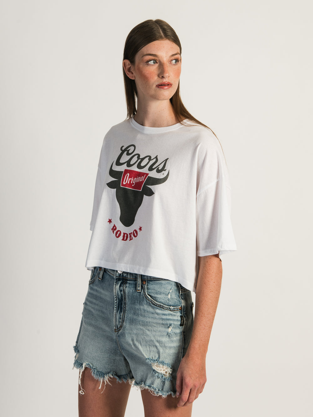 NTD APPAREL COORS RODEO BOXY CROP T-SHIRT