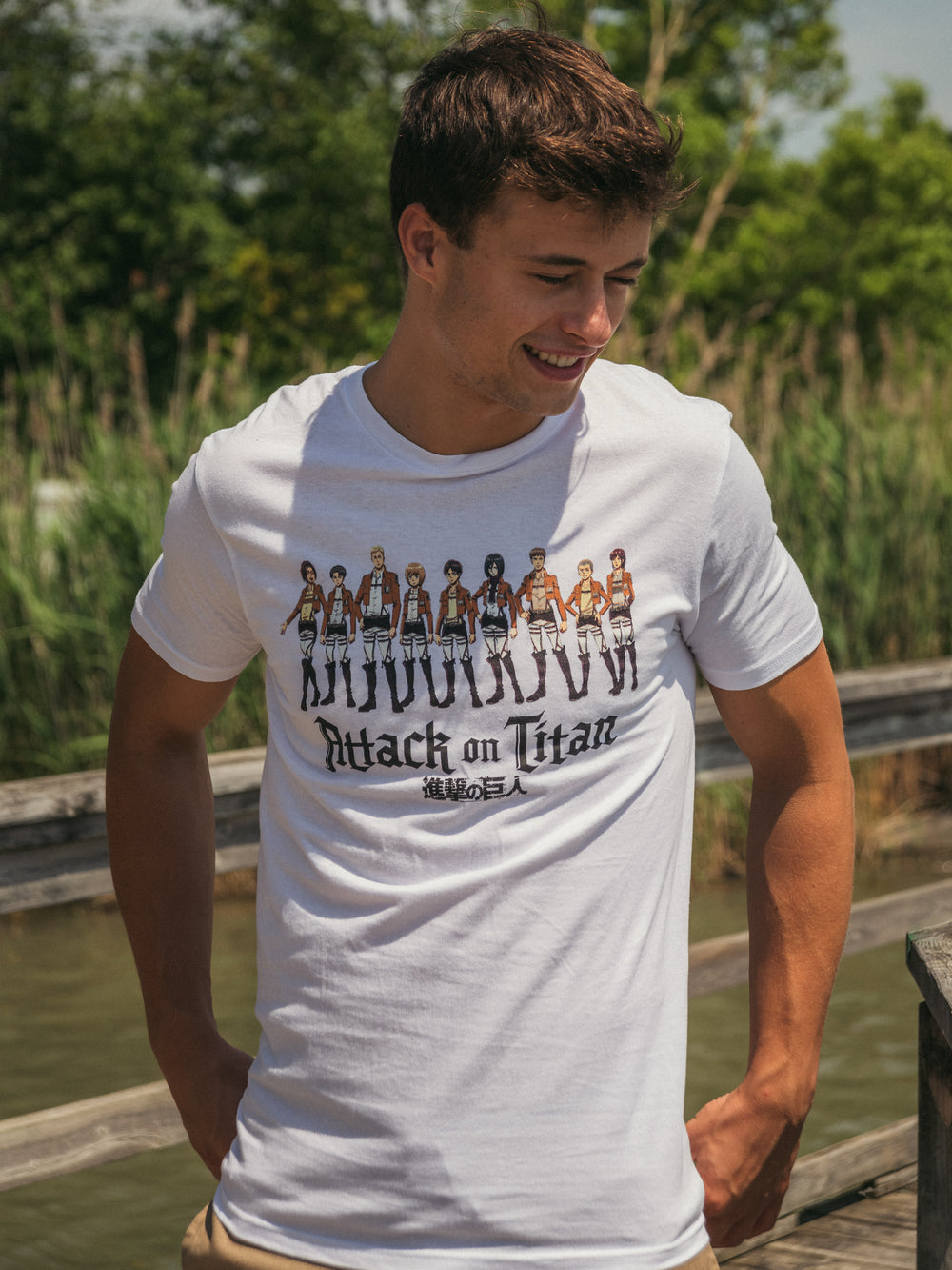 NTD APPAREL ATTACK ON TITAN GROUP T-SHIRT - CLEARANCE