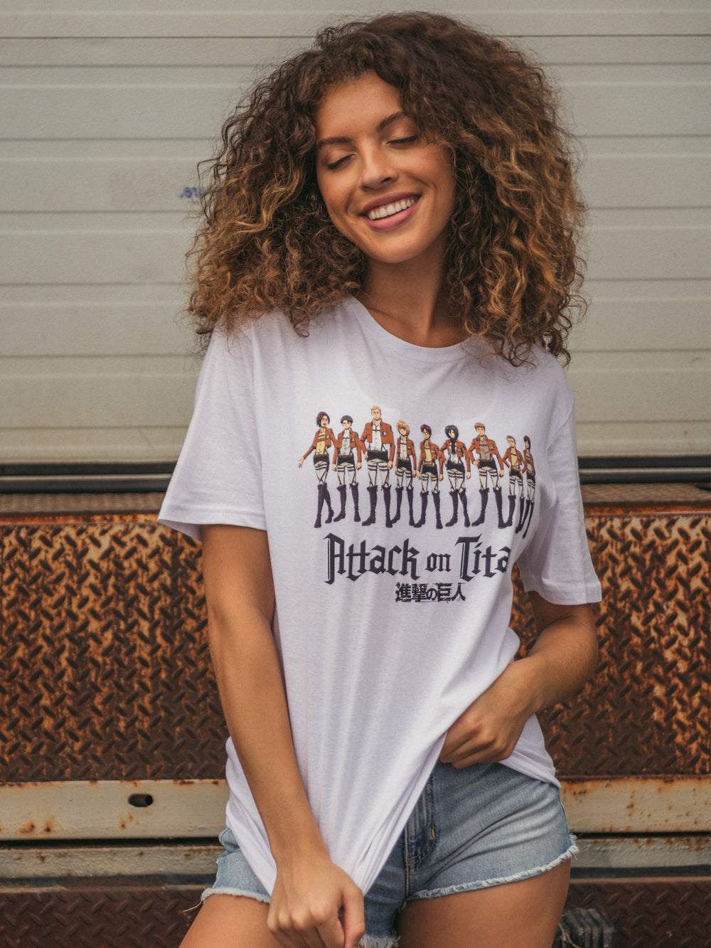 NTD APPAREL ATTACK ON TITAN GROUP T-SHIRT - CLEARANCE