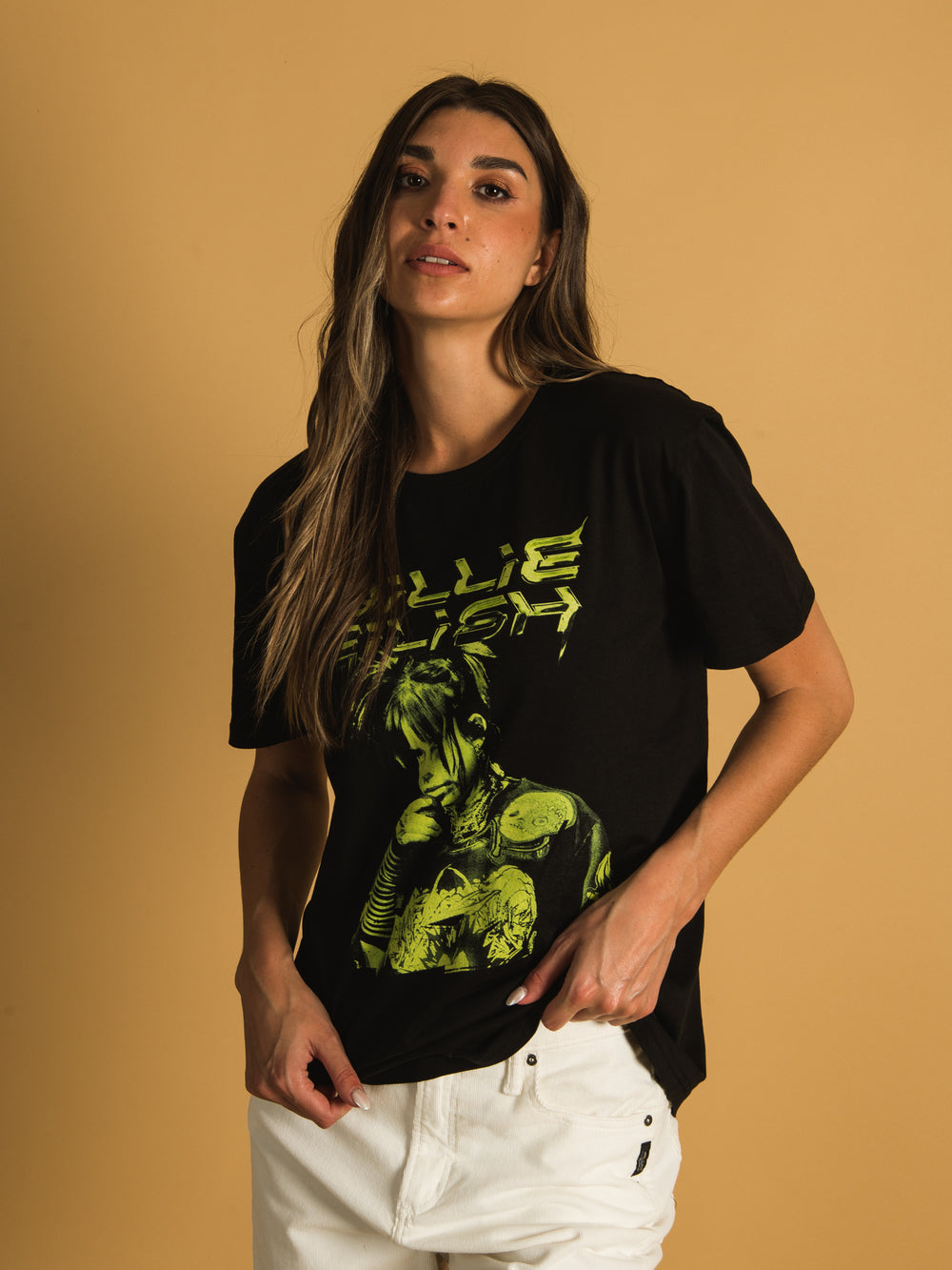 NTD APPAREL BILLIE EILISH LOGO T-SHIRT - CLEARANCE