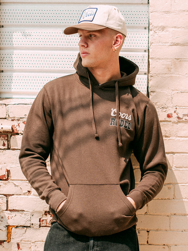 COORS RODEO PULLOVER HOODIE-BROWN