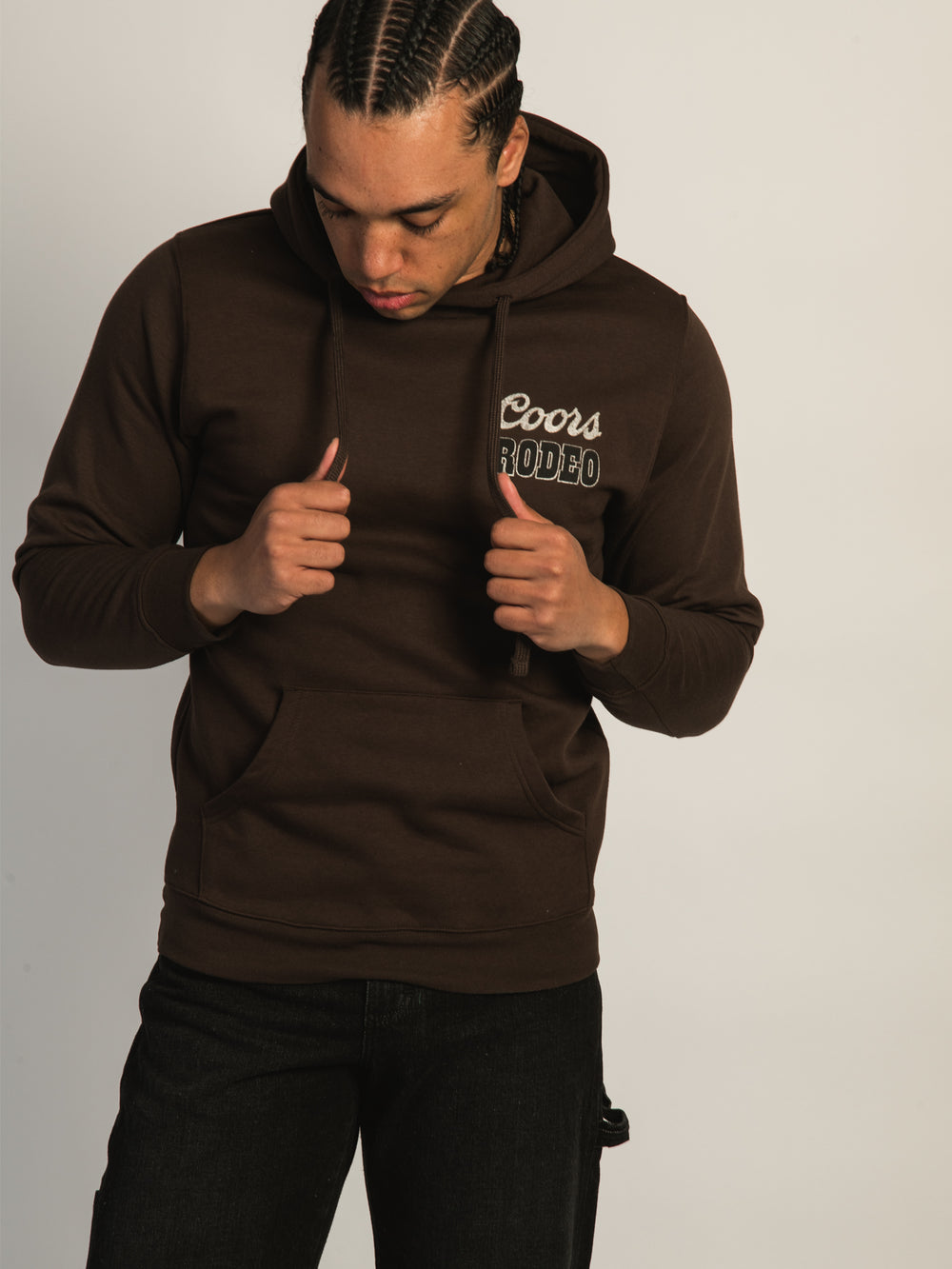 COORS RODEO PULLOVER HOODIE-BROWN