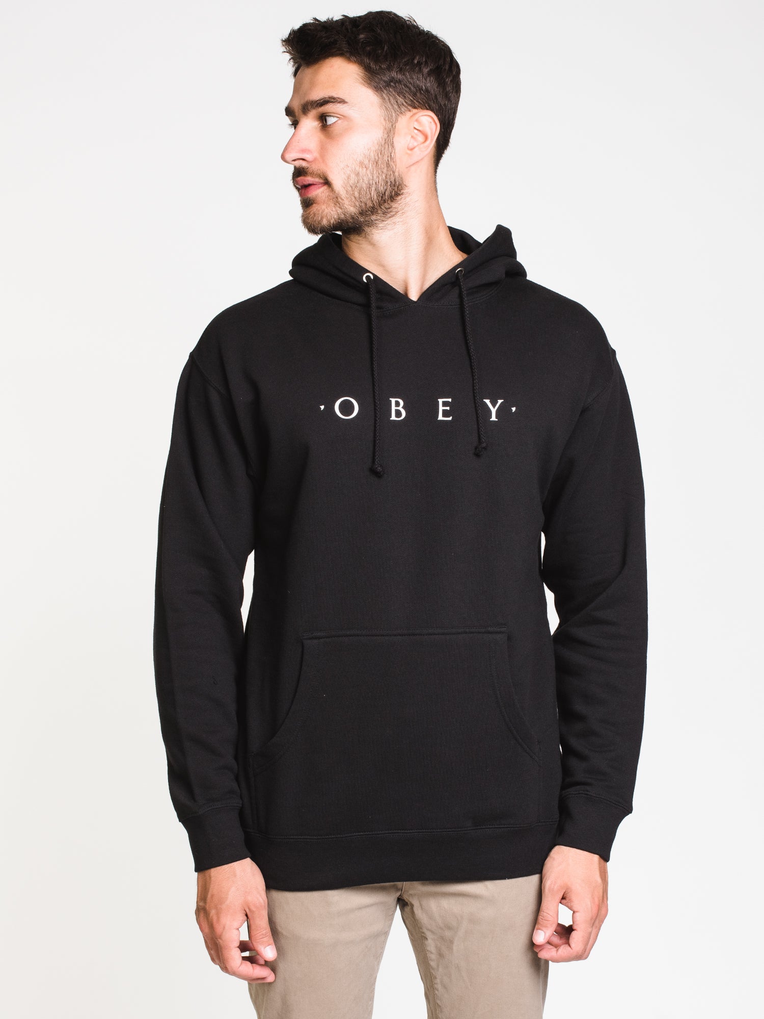 Black obey hoodie sale