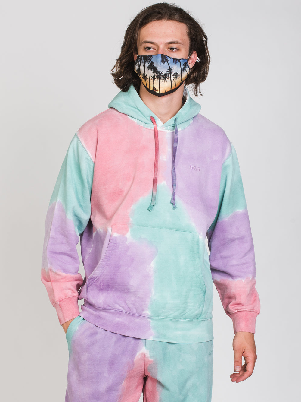 OBEY SUSTAINABLE TIE DYE FLEECE  - CLEARANCE