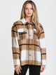 ONLY ONLY MACI LONG SLEEVE CHECK SHACKET  - CLEARANCE - Boathouse