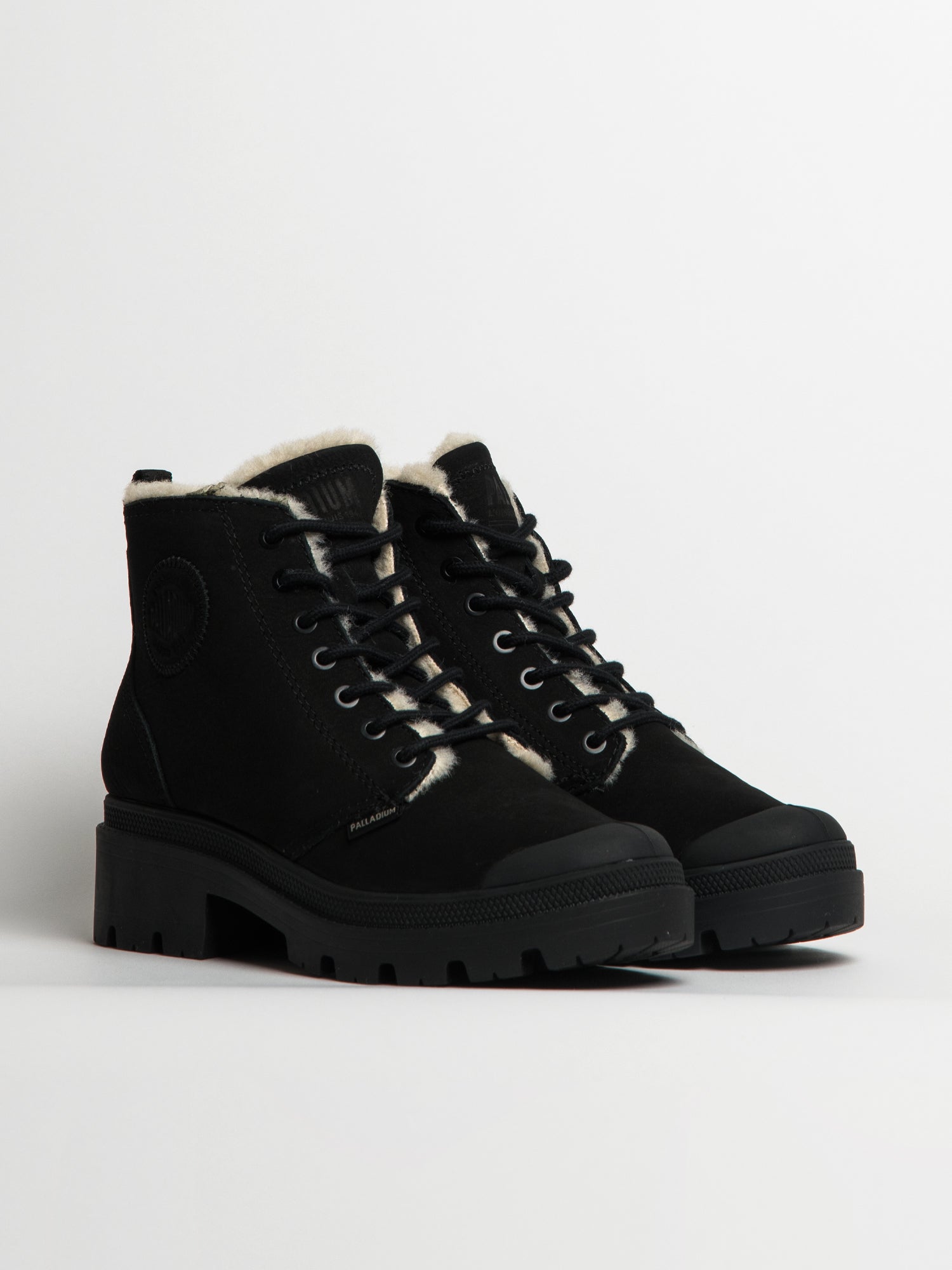 WOMENS PALLADIUM PALLABASE WOOL-LINED NUBUCK ZIP - CLEARANCE