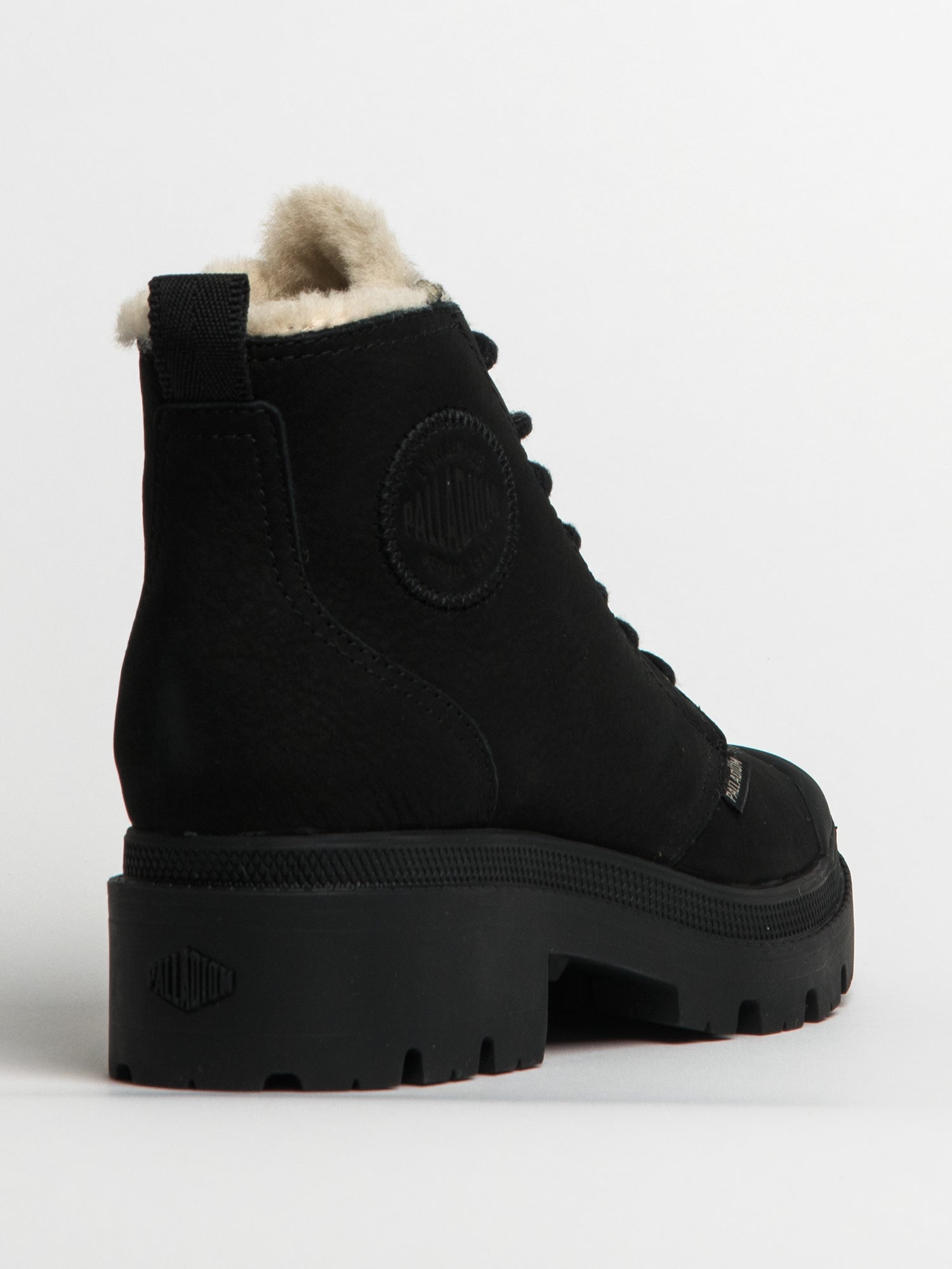 WOMENS PALLADIUM PALLABASE WOOL-LINED NUBUCK ZIP - CLEARANCE