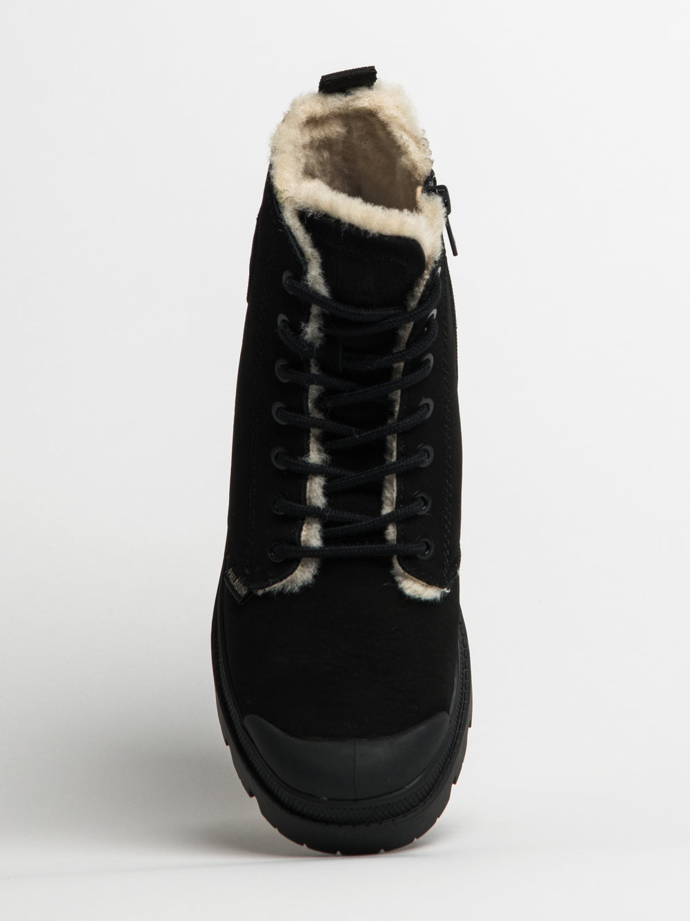 WOMENS PALLADIUM PALLABASE WOOL-LINED NUBUCK ZIP