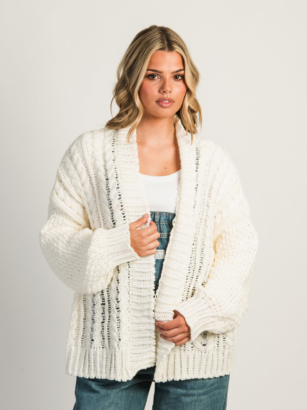 PRINCESS POLLY ABNER CABLE CARDIGAN