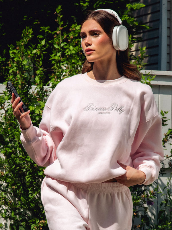 PRINCESS POLLY CREWNECK SCRIPT BABY SWEATSHIRT