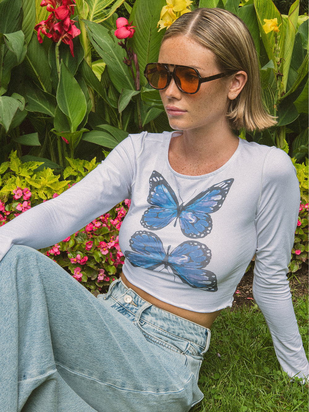 T-SHIRT MANCHES LONGUES BUTTERFLY
