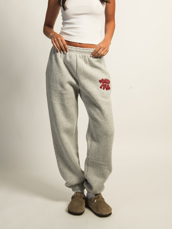 PRINCESS POLLY BUBBLE SWEATPANTS - HEATHER GREY