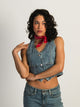 PRINCESS POLLY PRINCESS POLLY THAYER DENIM VEST TOP - Boathouse