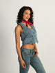 PRINCESS POLLY PRINCESS POLLY THAYER DENIM VEST TOP - Boathouse