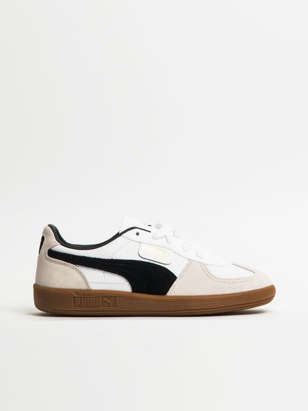WOMENS PUMA PALERMO LEATHER SNEAKER - WHITE/VAPOR GRAY/BLACK/GUM