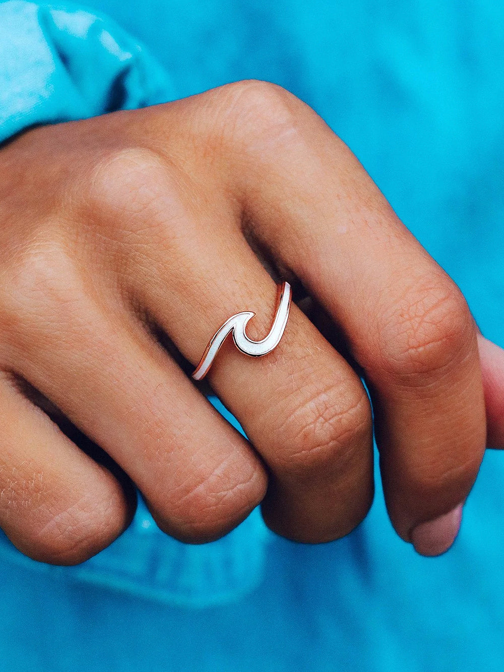 PURA VIDA ENAMELED WAVE RING - CLEARANCE