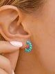 PURA VIDA PURA VIDA TURQUOISE HOOP EARRINGS - CLEARANCE - Boathouse