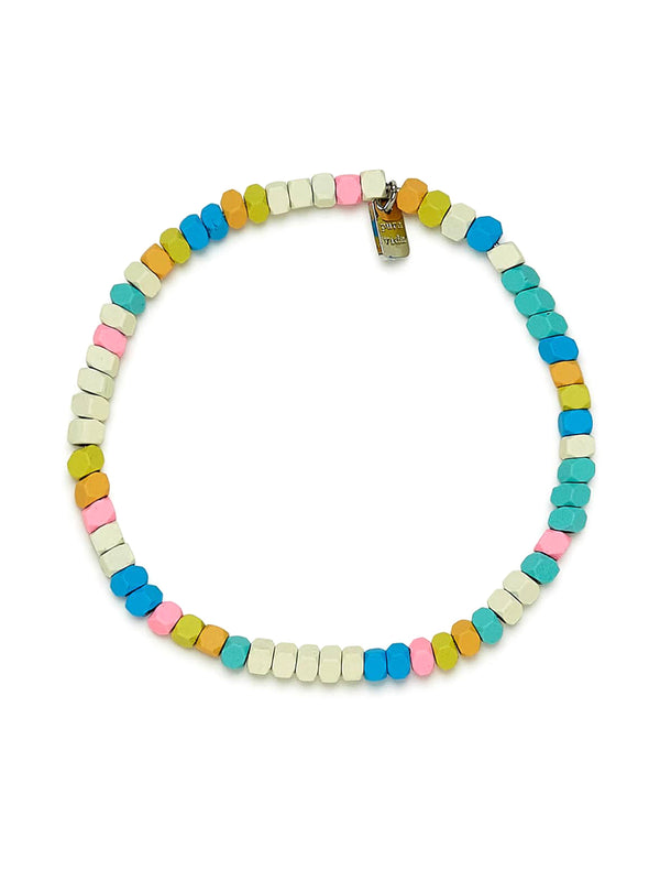 PURA VIDA BAHAMA BEAD STRETCH SILVER - CLEARANCE