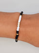 PURA VIDA PURA VIDA B&W VINYL DISC STRETCH BRACELET - Boathouse