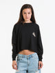 QUIKSILVER QUIKSILVER OVERSIZED CROP LONG SLEEVE TEE - CLEARANCE - Boathouse