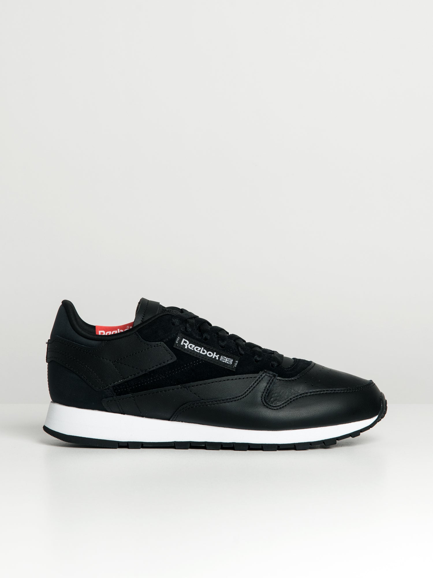 Mens reebok classic black on sale leather