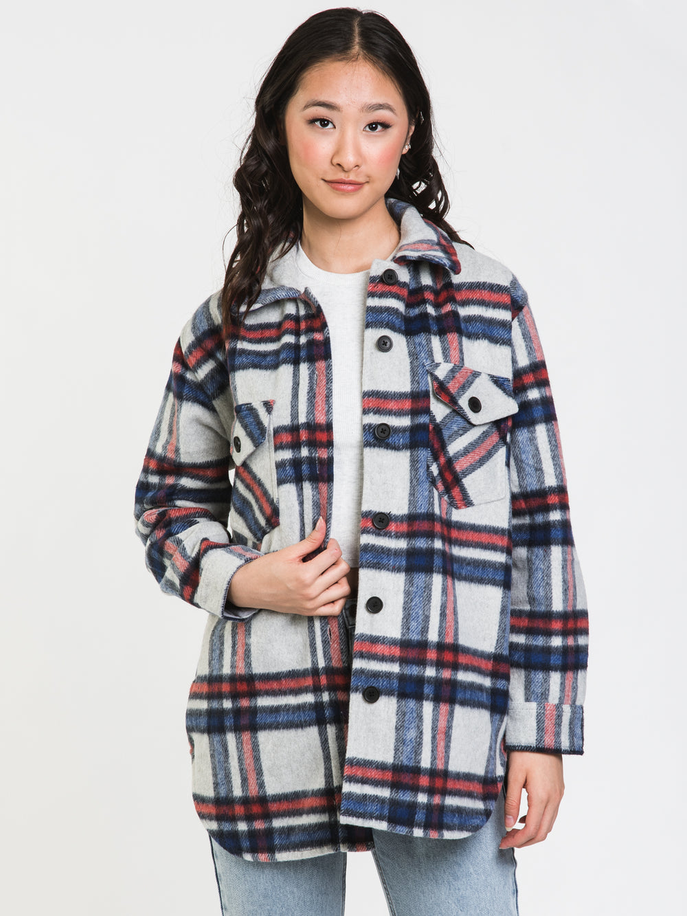 RAZZLE DAZZLE JESSICA PLAID JACKET - CLEARANCE