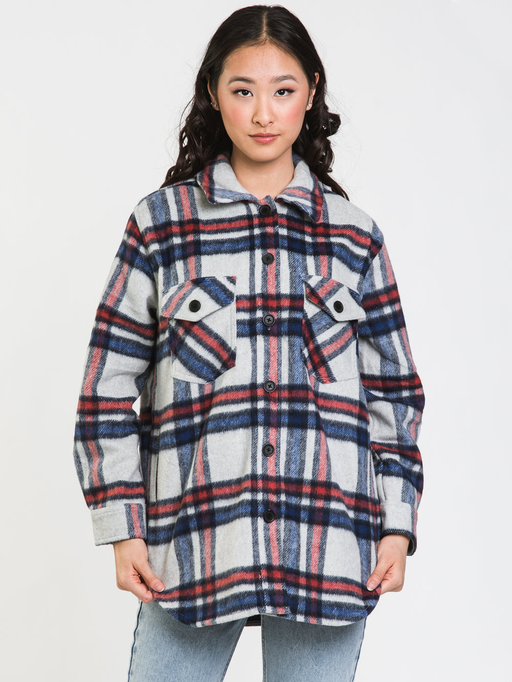 RAZZLE DAZZLE JESSICA PLAID JACKET - CLEARANCE