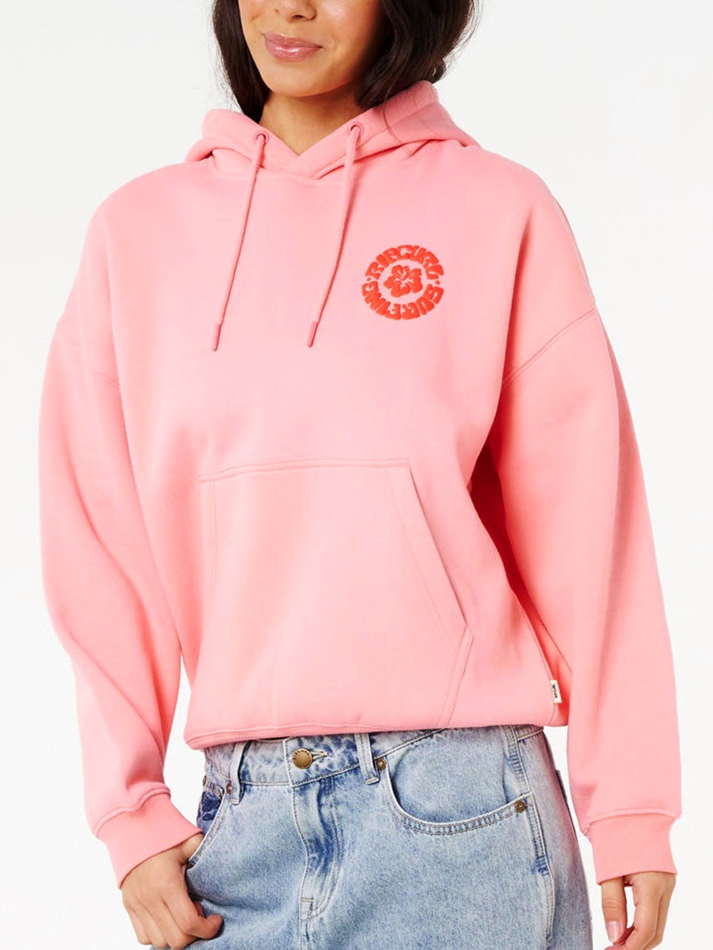 RIP CURL SURF PUFF HERITAGE SWEAT À CAPUCHE - ROSE