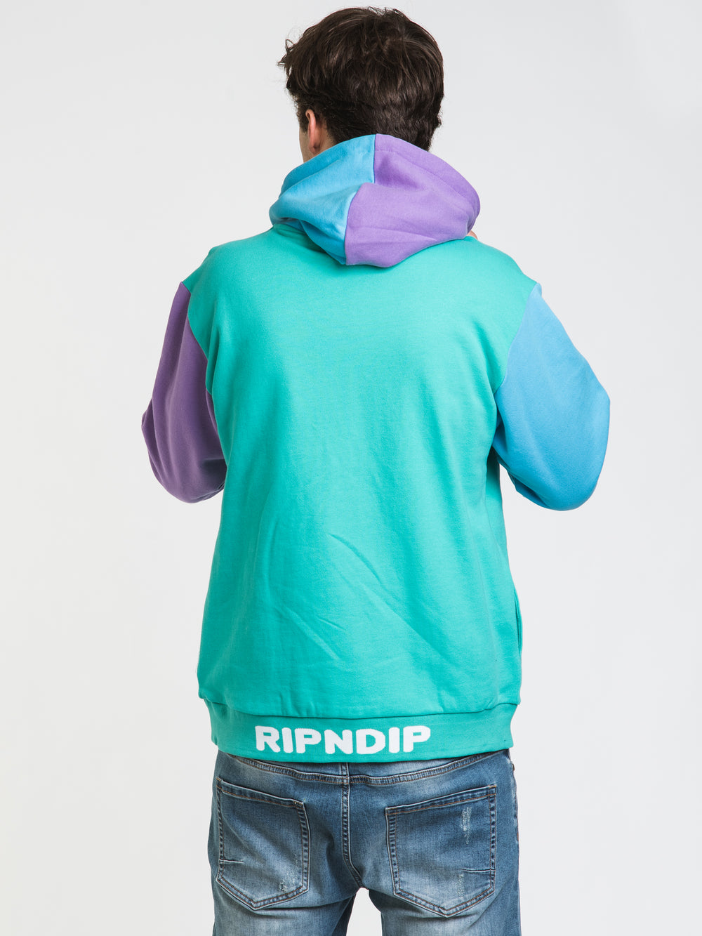 RIP N DIP BUDDY SYSTEM COLOUR BLOCK PULLOVER HOODIE - CLEARANCE