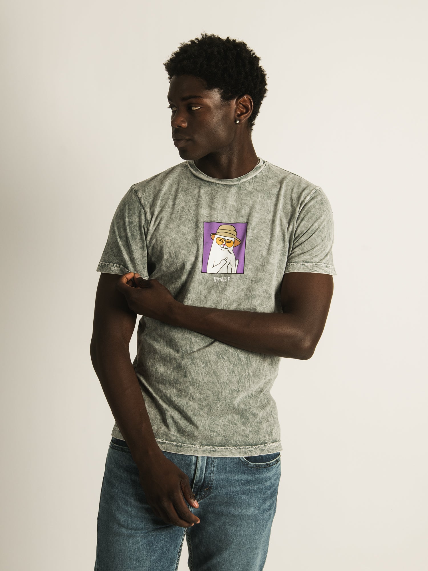 RIP N DIP NERMAL THOMPSON SHORT SLEEVE MINERAL T - CLEARANCE