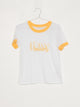 ROXY WOMENS SAND & SUN SHORT SLEEVE TEE - MARIGOLD - CLEARANCE - Boathouse