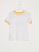 ROXY WOMENS SAND & SUN SHORT SLEEVE TEE - MARIGOLD - CLEARANCE - Boathouse