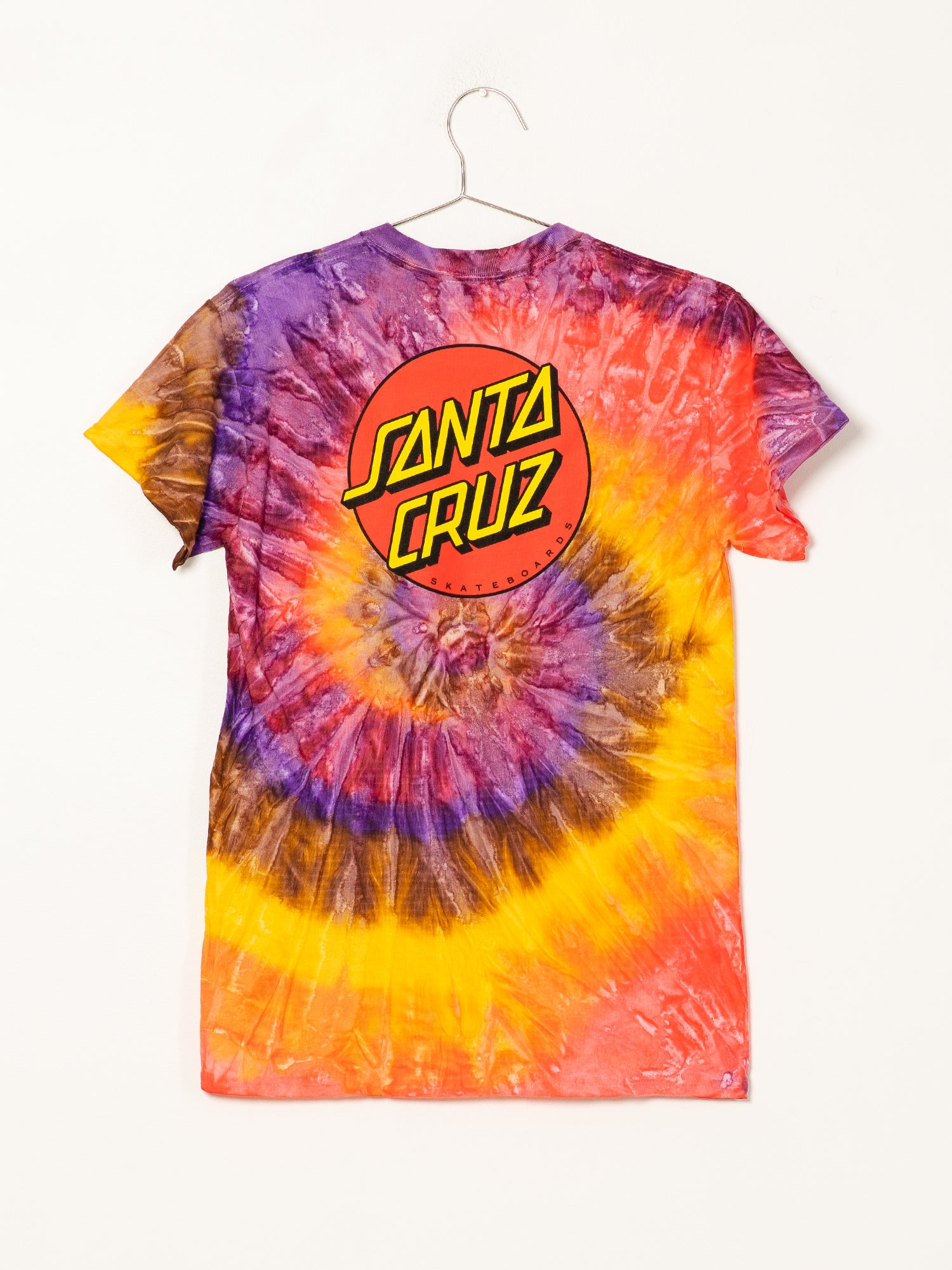 SANTA CRUZ CLASSIC DOT TIE DYE T SHIRT CLEARANCE