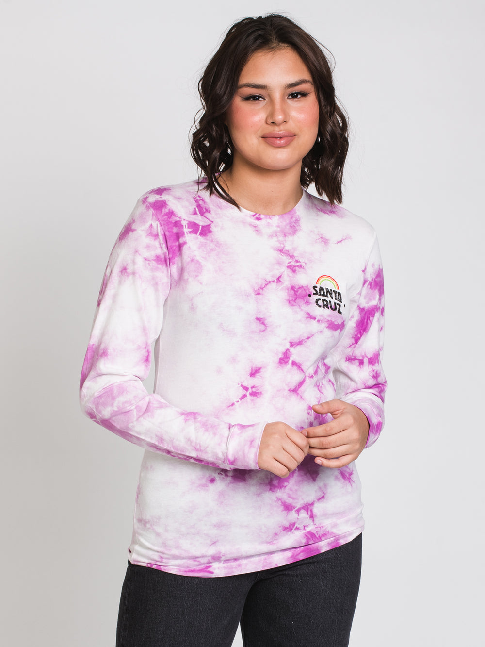 SANTA CRUZ HAND MURAL TIE DYE LONG SLEEVE TEE  - CLEARANCE