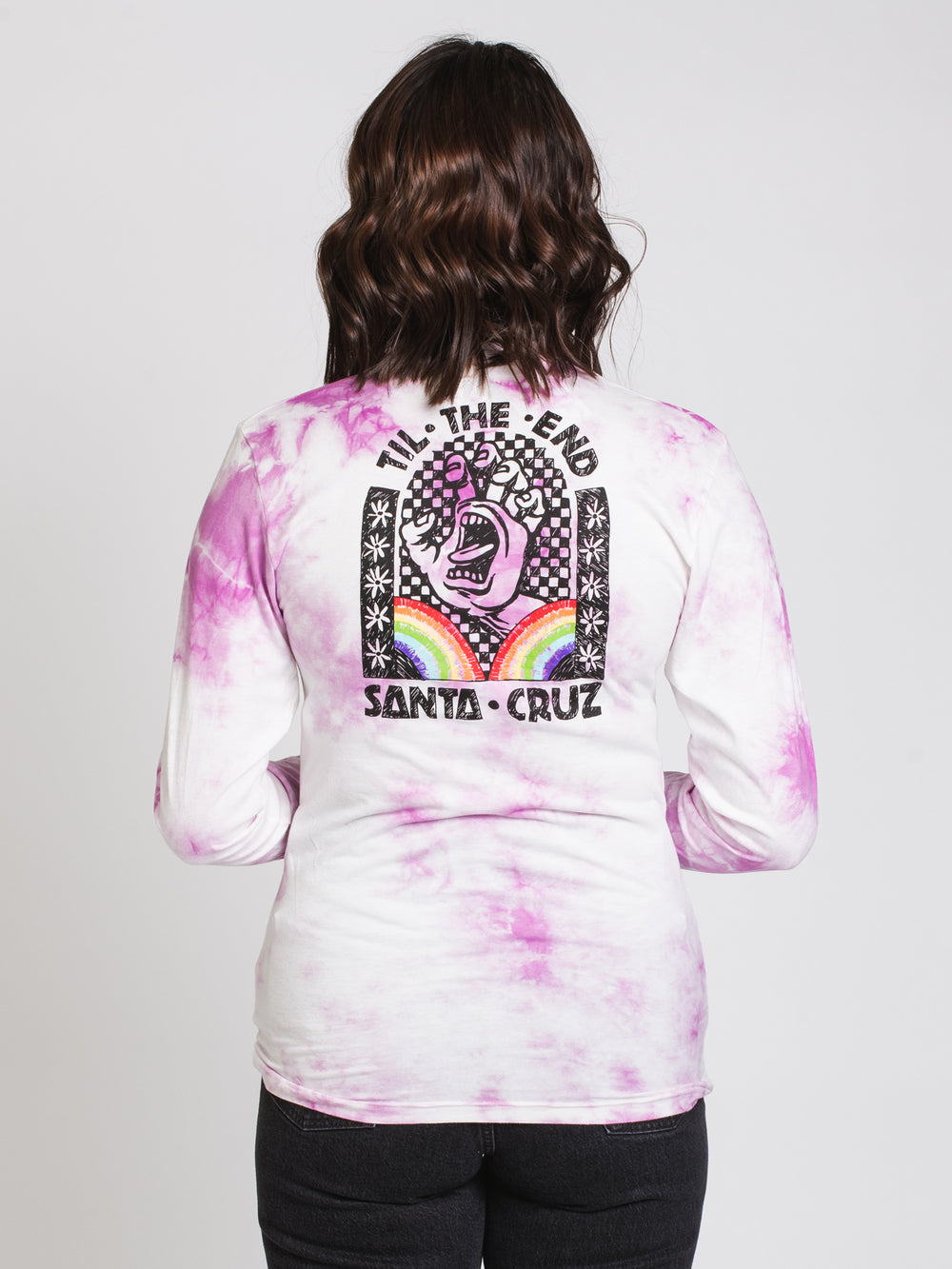 SANTA CRUZ HAND MURAL TIE DYE LONG SLEEVE TEE  - CLEARANCE