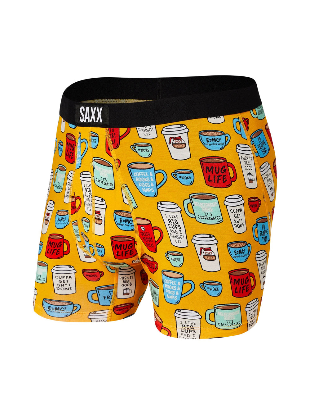 SAXX ULTRA BOXER BRIEF - YELLOW MUG LIFE - CLEARANCE