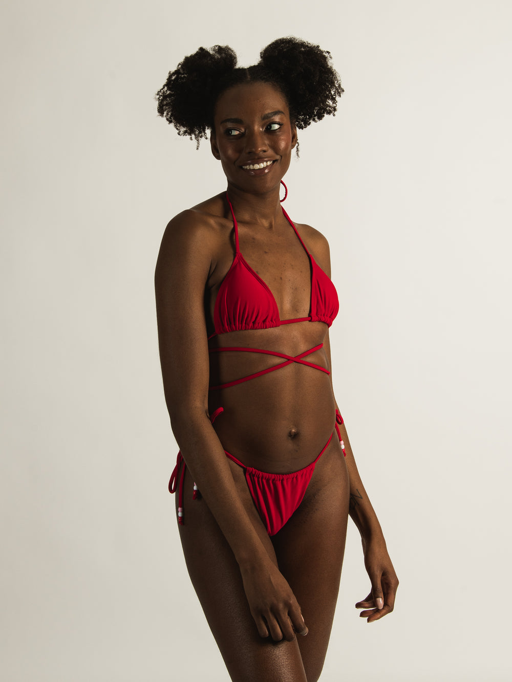 SKINNY DIP BERRY CRUSH CROSS STRING TRI TOP  - CLEARANCE