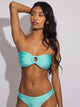 SKINNY DIP SKINNY DIP ZOE O-RING SHINE TOP - AQUA - Boathouse
