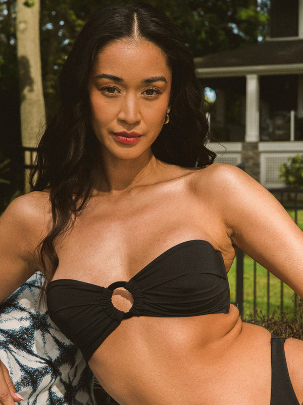 SKINNY DIP ZOE O-RING TOP - BLACK