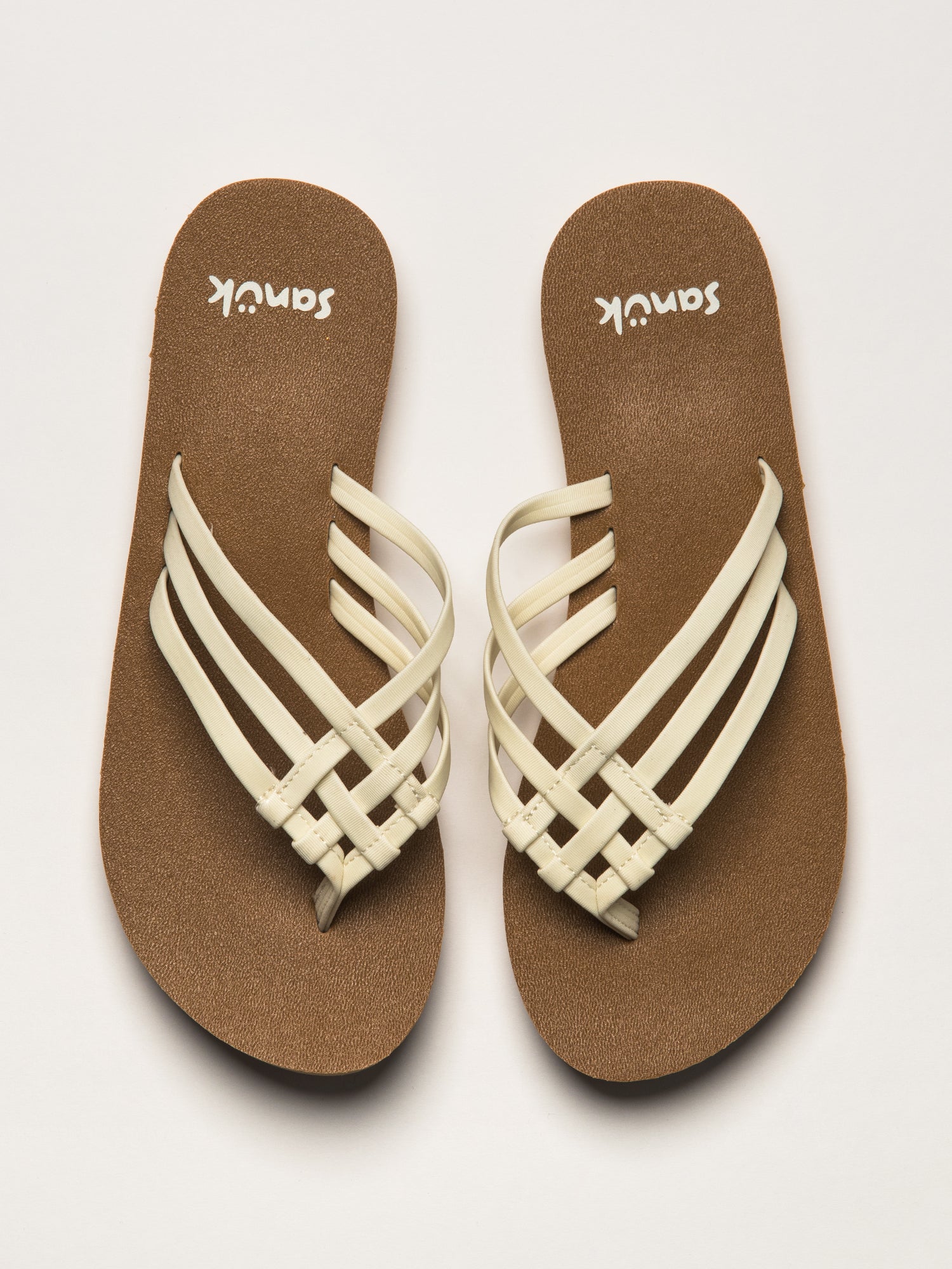 SANDALES SANUK YOGA SANDY II POUR FEMMES - TAN/WHITE